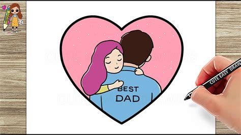 dad and daughter drawing|How to Draw a Father and Daughter ️ Father's Day Love.